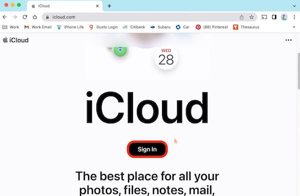 Přejděte na iCloud.com