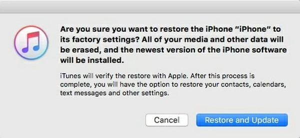 iTunes fabriksindstilling af iPhone i gendannelsestilstand