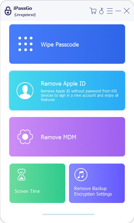 Rimuovi la modalità ID Apple