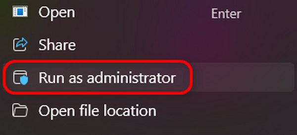 Run As Admin