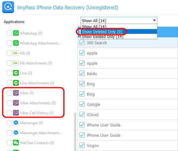 Select Viber Preview