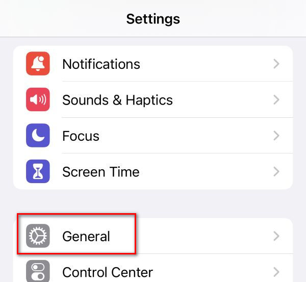Settings General