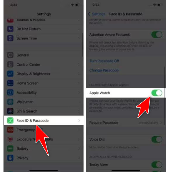 Apple Watchのロック解除を設定する