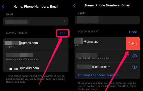 Slett navn på Apple-ID
