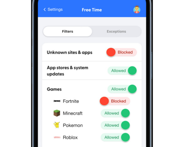 Application de contrôle parental Bark