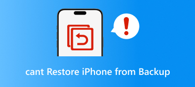 Kan ikke gjenopprette iPhone fra sikkerhetskopi S