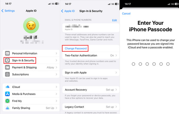 Promjena postavki lozinke za Apple ID