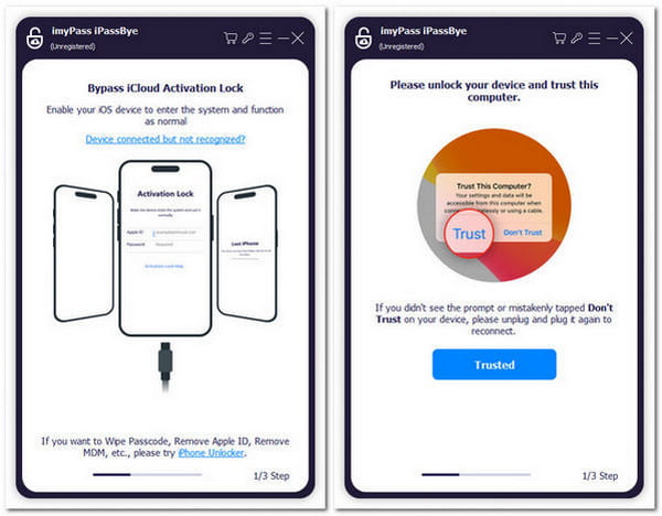 将 iPhone 连接到计算机 Imypassbye