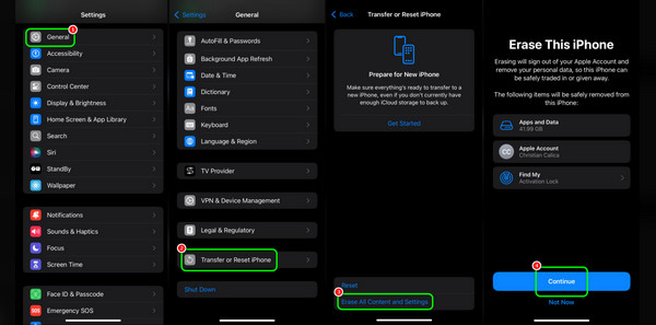 删除旧 Apple ID 重置