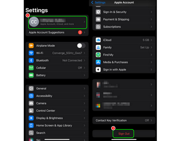 删除旧的Apple ID设置
