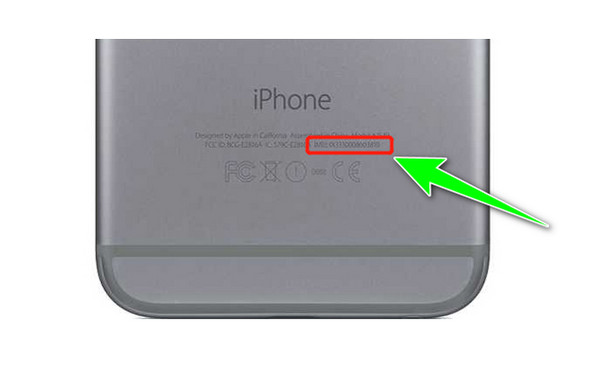 Získejte IMEI na zadní stranu