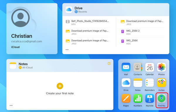 iCloud 查找我的部分