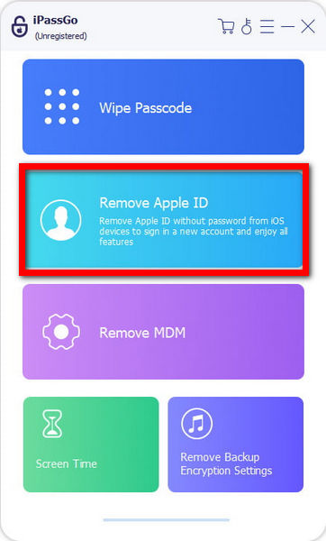 iPassgo Ukloni način rada Apple ID-a
