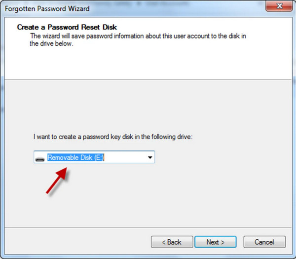 Disk Reset Kata Sandi