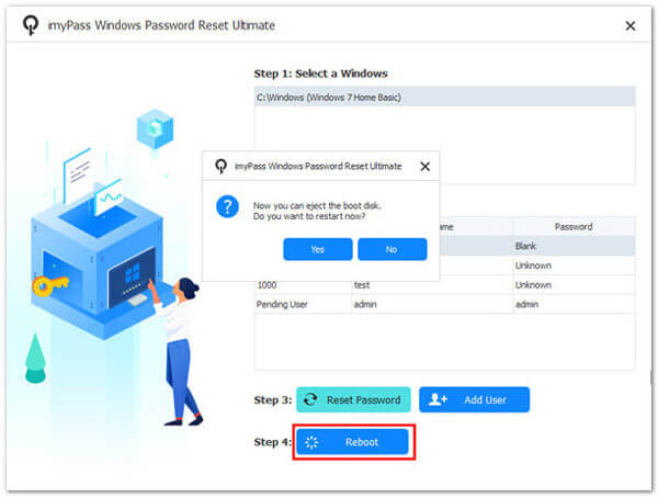 Nyalakan ulang Windows