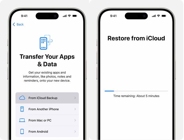 שחזר את גיבוי Icloud