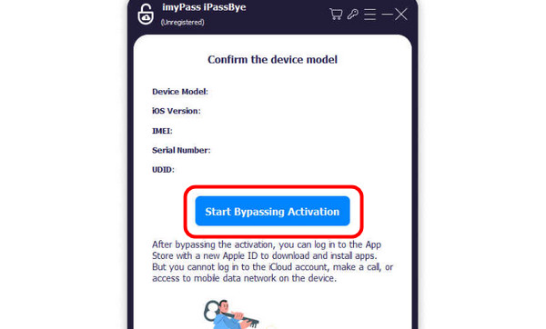 Spusťte obcházení aktivace iPassbye