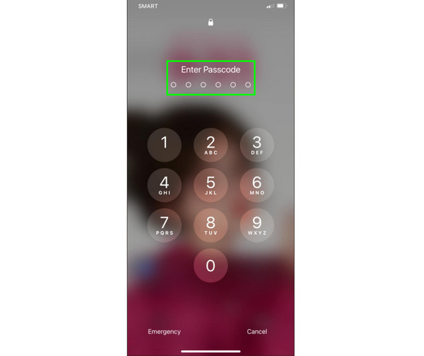 Lås upp iPhone med hjälp av lösenord