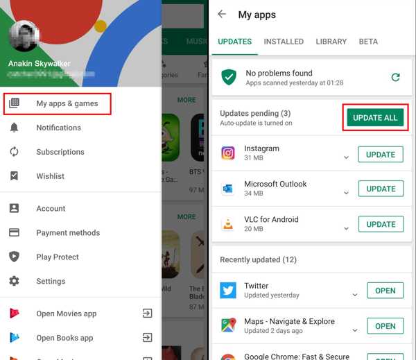 Обновление приложения Android