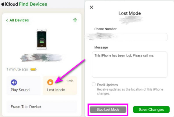 Verwenden Sie iCloud, um den Modus „Verloren“ zu deaktivieren