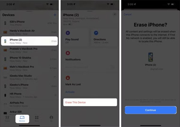 抹掉 iPhone 上的“查找我的”