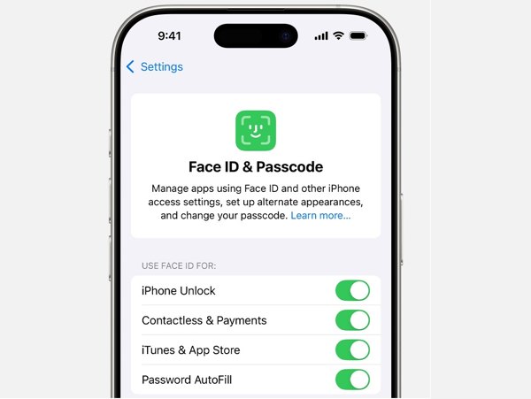Настройки Face ID