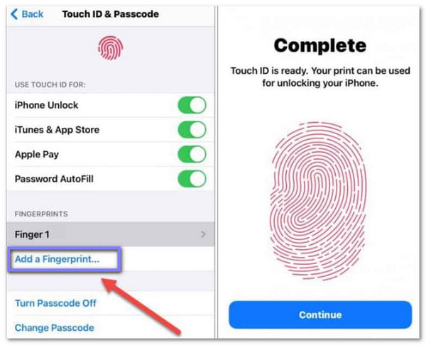 Modifiche alle impronte digitali