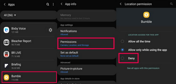 Hide Bumble Location Android