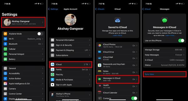 Синхронизация iCloud