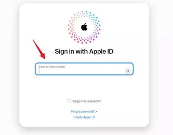 εισαγωγή λογαριασμού iCloud