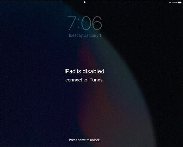 Το iPad είναι απενεργοποιημένο. Συνδεθείτε στο iTunes.