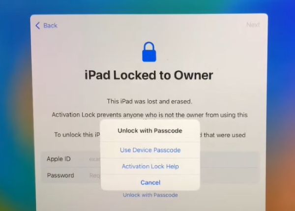 Odemknout iPad heslem