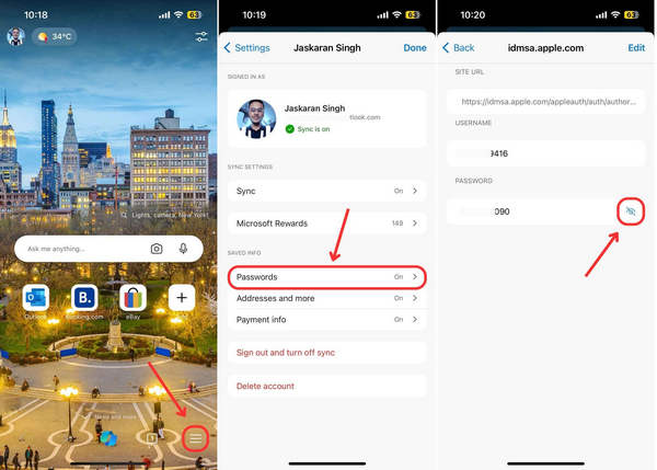Пароль Apple ID Edge