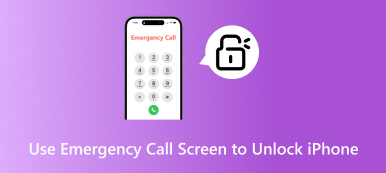 Använd nödsamtalsskärmen för att låsa upp iPhone