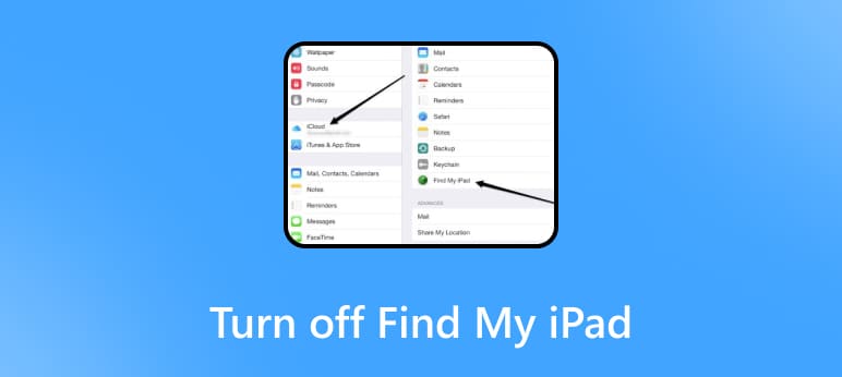 إيقاف تشغيل ميزة "العثور على جهاز iPad"